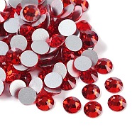 Glass Flat Back Rhinestone, Grade A, Back Plated, Faceted, Half Round, Light Siam, 6.3~6.5mm, about 288pcs/bag(RGLA-C002-SS30-227)