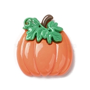 Cartoon Tribe Theme Opaque Resin Decoden Cabochons, Pumpkin, 26x24x6mm(RESI-M043-01F)