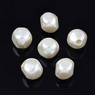 Acrylic Imitation Pearl Beads, Oval, Creamy White, 10x10x9.5mm, Hole: 2mm, about 900pcs/500g(OACR-N134-003)