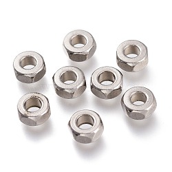 Tarnish Resistant 202 Stainless Steel Beads, Rondelle, Faceted, Stainless Steel Color, 6x3mm, Hole: 3mm(STAS-I168-17P)