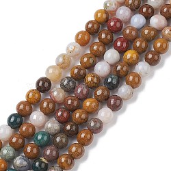 Natural Ocean Jasper Beads Strands, Round, 6.5mm, Hole: 1.1mm, about 63pcs/strand, 15.04~15.24 inch(38.2~38.7cm)(G-C102-B01-01)