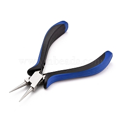 45# Carbon Steel Round Nose Pliers, Hand Tools, Ferronickel, Stainless Steel Color, 12.5x8.7x1.7mm(PT-K002-04P)