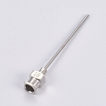 Stainless Steel Fluid Precision Blunt Needle Dispense Tips, Stainless Steel Color, 50x6.2x5.7mm, Hole: 4mm, Pin: 1.2mm