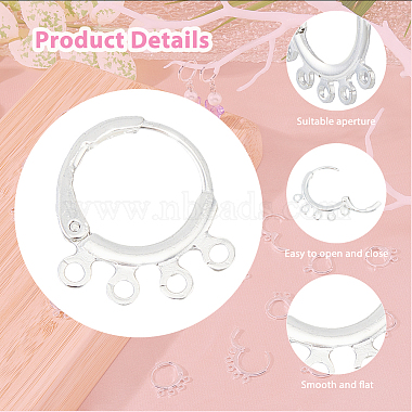 SUPERFINDINGS 24Pcs 4 Style Rack Plating Eco-friendly Brass Huggie Hoop Earring Findings(KK-FH0006-62)-4