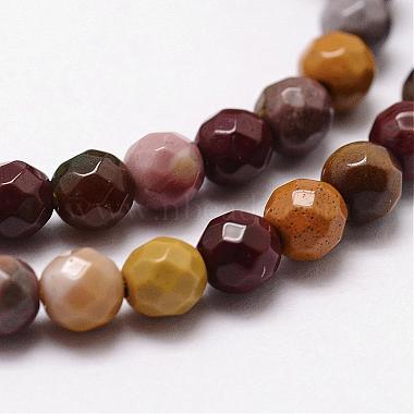 Chapelets de perles en mokaite naturel(G-D840-30-4mm)-3