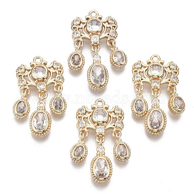 Light Gold Clear Others Brass+Cubic Zirconia Pendants