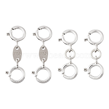 Platinum Ring Sterling Silver Spring Ring Clasps