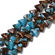 Assembled Bronzite and Synthetic Turquoise Beads Strands(G-Q017-B02-01)-2