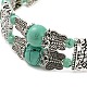 Synthetic Turquoise Beaded Double Layer Multi-strand Bracelet(KL0970)-2