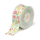 Floral Single-sided Printed Polyester Grosgrain Ribbons(SRIB-A011-38mm-240875)-1