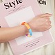 8Pcs 8 Style Love Word Polymer Clay Heishi Beaded Stretch Bracelets Set for Teen Girl Women(BJEW-SZ0001-79)-7