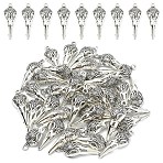 50Pcs Gothic Style Tibetan Style Alloy Pendants, Bird Head, Antique Silver, 35x12.5x6.5mm, Hole: 2.4mm(FIND-YW0008-51)