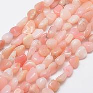 Natural Pink Opal Beads Strands, Tumbled Stone, Nuggets, 7~9x5~8mm, Hole: 1mm, about 55~61pcs/strand, 15.3 inch(39cm)(G-F521-52)