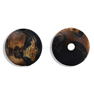 Frosted Resin Beads, Imitation Gemstone, Round, Black, 13.5x13mm, Hole: 2~2.3mm(RESI-N034-17-A05)