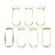 Alloy Pendants, Arch Shape, Light Gold, 30x12.5x1mm, Hole: 1mm(X-PALLOY-R116-20)