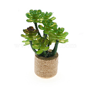 Plastic Potted Plant Mini Model, with Magnet, Micro Landscape Dollhouse Accessories, Pretending Prop Decorations, Green, 80x50mm(PW-WGD7CCF-04)