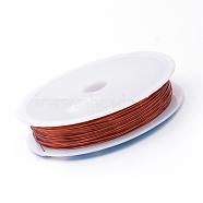 Round Copper Jewelry Wire, Chocolate, 26 Gauge, 0.4mm, about 2887.13 Feet(880m)/1000g(CWIR-S003-0.4mm-11)