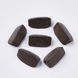 Undyed & Natural Wenge Wooden Beads, Lead Free, Triangular Prism, Coconut Brown, 17.5x10x9.5mm, Hole: 2mm(X-WOOD-T025-004-LF)
