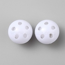 Rattle Balls Inserts, Plastic Shaking Music Toys Insert Replace Bell DIY Crafts Baby Toy, White, 24mm(AJEW-WH0542-80A)