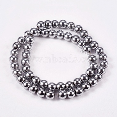 Electroplate Non-magnetic Synthetic Hematite Beads Strands(X-G-J169A-8mm-02)-2