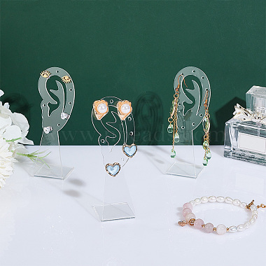Transparent Acrylic Slant Back Earring Display Stands(EDIS-WH0035-07A)-8