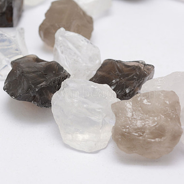 Raw Rough Natural Crystal and Smoky Quartz Beads Strands(G-F403-02)-3