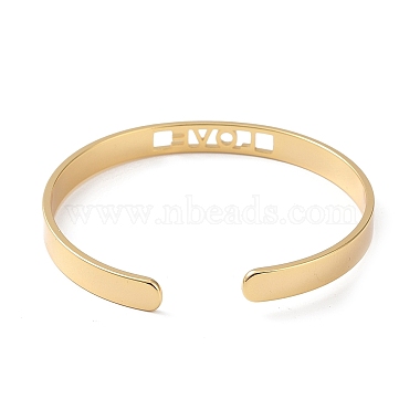 Rack Plating Brass Open Cuff Bangles for Women(BJEW-M303-02A-G)-3