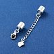 925 Sterling Silver Curb Chain Extender(STER-G039-04D-S)-2