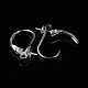 Rhodium Plated 925 Sterling Silver Leverback Earring Findings(STER-I017-092B-P)-5