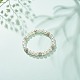 ABS Plastic Pearl & Brass Round Beaded Stretch Bracelet with Clear Rhinestone for Women(BJEW-JB08523-02)-2