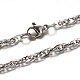 304 Stainless Steel Rope Chain Necklaces and Bracelets Jewelry Sets(SJEW-L410-03P)-1