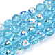 transparentes perles de verre de galvanoplastie brins(EGLA-N012-001-B12)-1