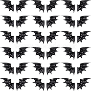 40Pcs 2 Style Demon Wing PU Leather Ornament Accessories, for DIY Clothing, Hat, Bag, Black, 79x43x3mm, 20pcs/style(FIND-GF0005-93C)