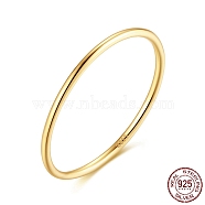 925 Sterling Silver Thin Finger Rings, Stackable Plain Band Ring for Women, with S925 Stamp, for Mother's Day, Real 14K Gold Plated, 1mm, US Size 8(18.1mm)(RJEW-C064-03D-G)