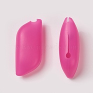 Silicone Portable Toothbrush Case, Deep Pink, 60x26x19mm(X-SIL-WH0001-04)