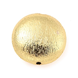 Rack Plating Brass Beads, Cadmium Free & Lead Free, 
Long-Lasting Plated, Flat Round, Real 18K Gold Plated, 20x9mm, Hole: 1.6mm(KK-C044-05G)