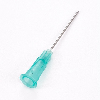 Plastic Fluid Precision Blunt Needle Dispense Tips, Medium Aquamarine, 7.5x6.5x42mm, Inner Diameter: 4mm, Pin: 0.8mm