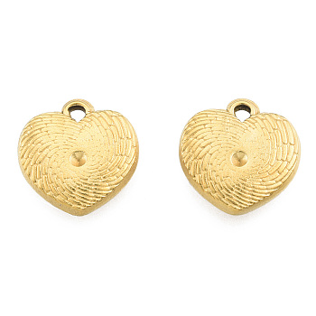 Ion Plating(IP) 201 Stainless Steel Pendant Rhinestone Settings, Heart, Real 18K Gold Plated, Fit For 1.8mm Rhinestone, 16x15.5x3.5mm, Hole: 1.8mm