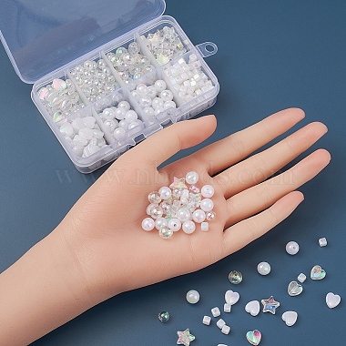 Eco-Friendly Transparent & Opaque Poly Styrene Acrylic Beads Set(DIY-YW0005-04)-8