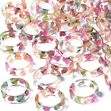Mixed Color Resin Finger Rings