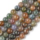 naturelles agate indienne brins de perles(G-G0003-C04)-1