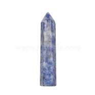 Point Tower Natural Natural Blue Spot Jasper Home Display Decoration, Healing Stone Wands, for Reiki Chakra Meditation Therapy Decors, Hexagon Prism, 10x50mm(PW-WG24364-05)