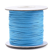 Korean Waxed Polyester Cord, Deep Sky Blue, 1mm, about 85yards/roll(YC1.0MM-14)