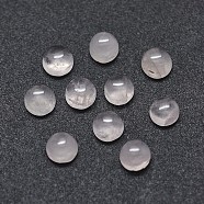 Natural Rose Quartz Cabochons, Half Round/Dome, 4x1.5~2.5mm(G-O175-23-06)