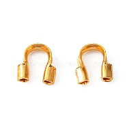 Brass Wire Guardian and Protectors, Golden, 5x4x1mm(KK-A052-G)
