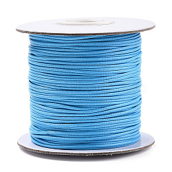 Korean Waxed Polyester Cord, Deep Sky Blue, 1mm, about 85yards/roll(YC1.0MM-14)