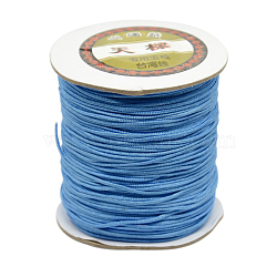 Nylon Thread, Round, Chinese Knotting Cord, Beading String, for Bracelet Making, Steel Blue, 1.5mm, about 140yards/roll(NWIR-G002-23)