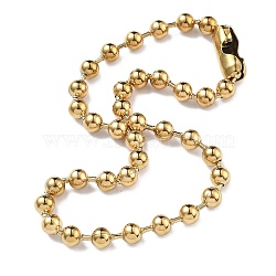 304 Stainless Steel Ball Chain Necklaces, PVD Vacuum Plating, Long-Lasting Plated, Golden, 17.72 inch(45cm), 8mm(CHS-F009-01H-45cm-G-02)
