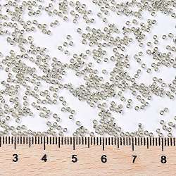 MIYUKI Round Rocailles Beads, Japanese Seed Beads, 15/0, (RR181) Galvanized Silver, 1.5mm, Hole: 0.7mm, about 5555pcs/10g(X-SEED-G009-RR0181)