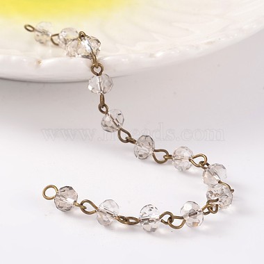Handmade Glass Beaded Chains for Necklaces Bracelets Making(AJEW-JB00172)-2